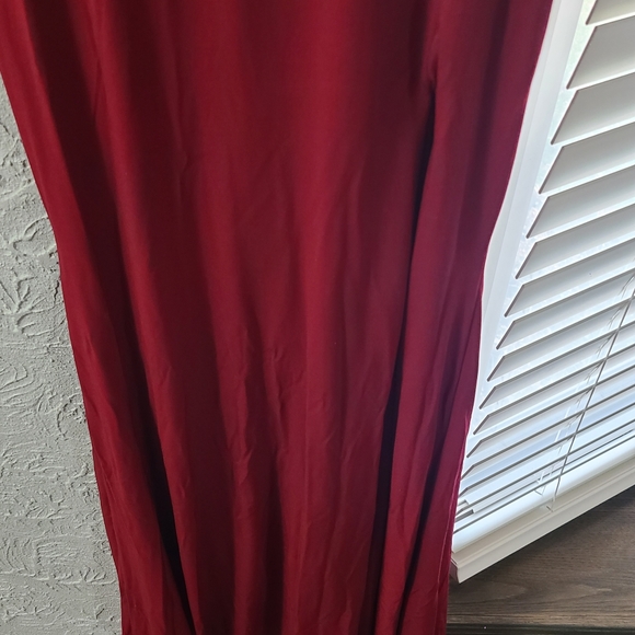 Red Open Back Lace Sleeve Trumpet Dress - Picture 16 of 16